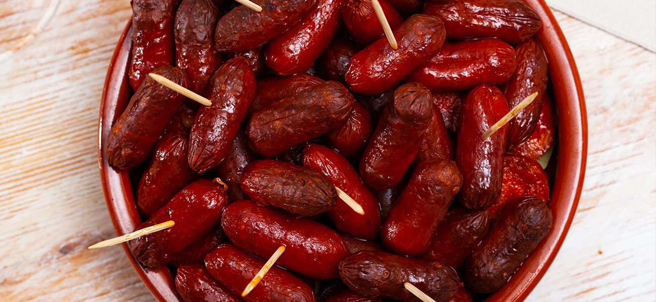 Chorizo, a staple Basque cuisine.