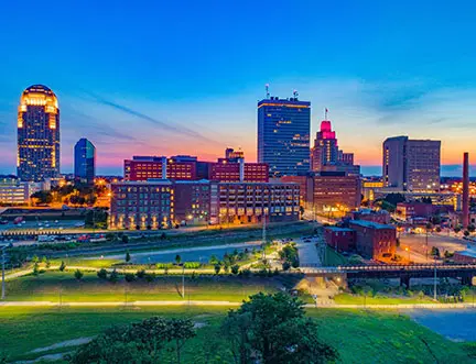 Winston Salem, NC city skyline