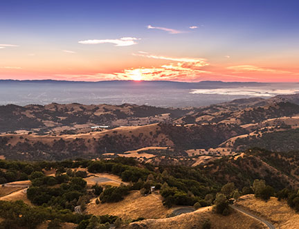 Image of hills in San Jose, CA