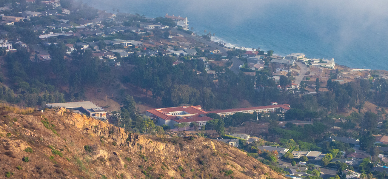 View of the Getty Villa Museum.