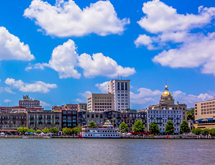 Savannah, GA city skyline