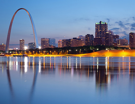 St. Louis, MO city skyline