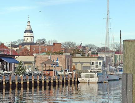 Annapolis, MD skyline and dock