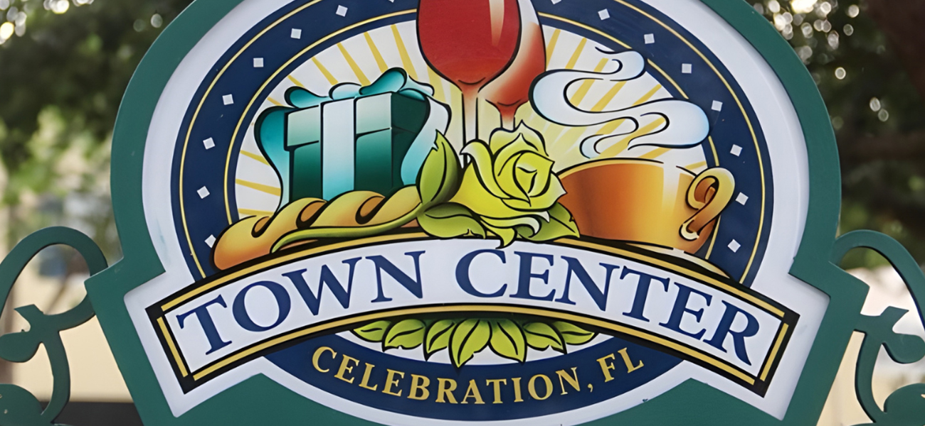 Celebration Town Center sign.