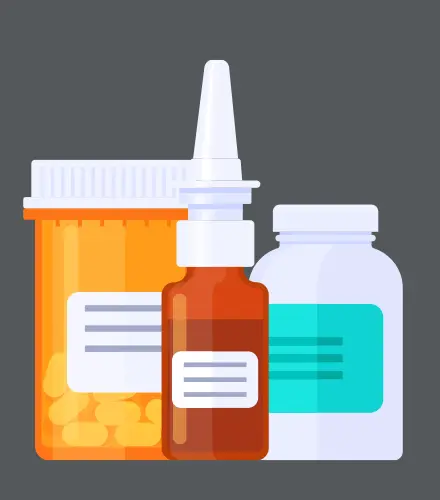 3 medicine bottles graphic