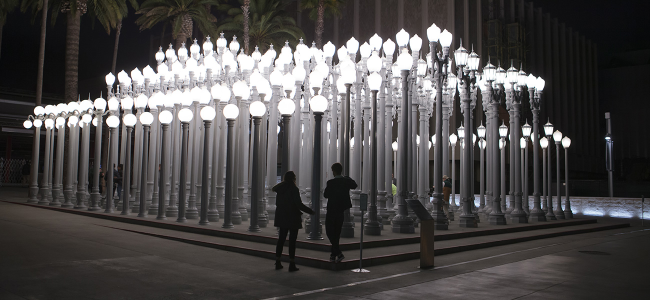 Urban Light exhibit at LACMA.