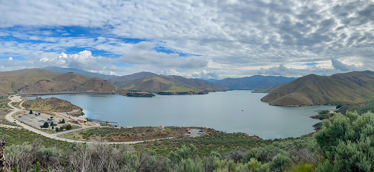 View of the Lucky Peak State Park.