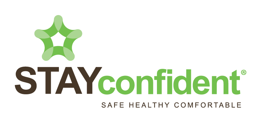 STAYconfident. Safe Healthy Comfortable logo